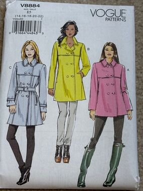 Vogue plus size women's jacket sewing pattern